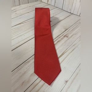 Nautica Mens Polka Dot Neck Tie Red White 57”x3”